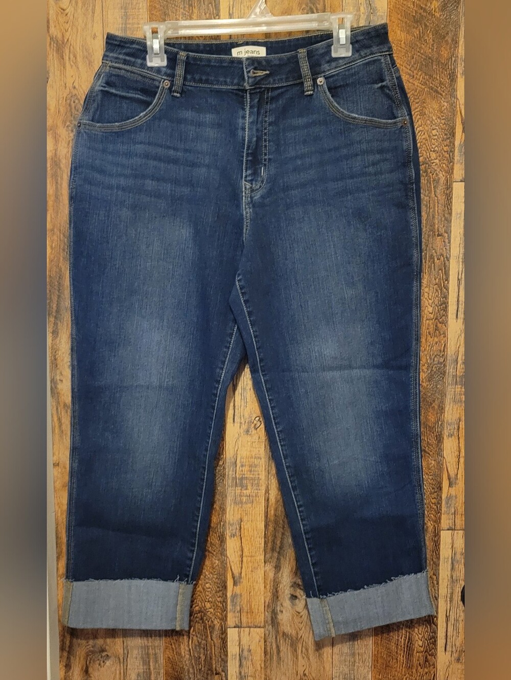Maurices Dark Blue Cuffed Capris